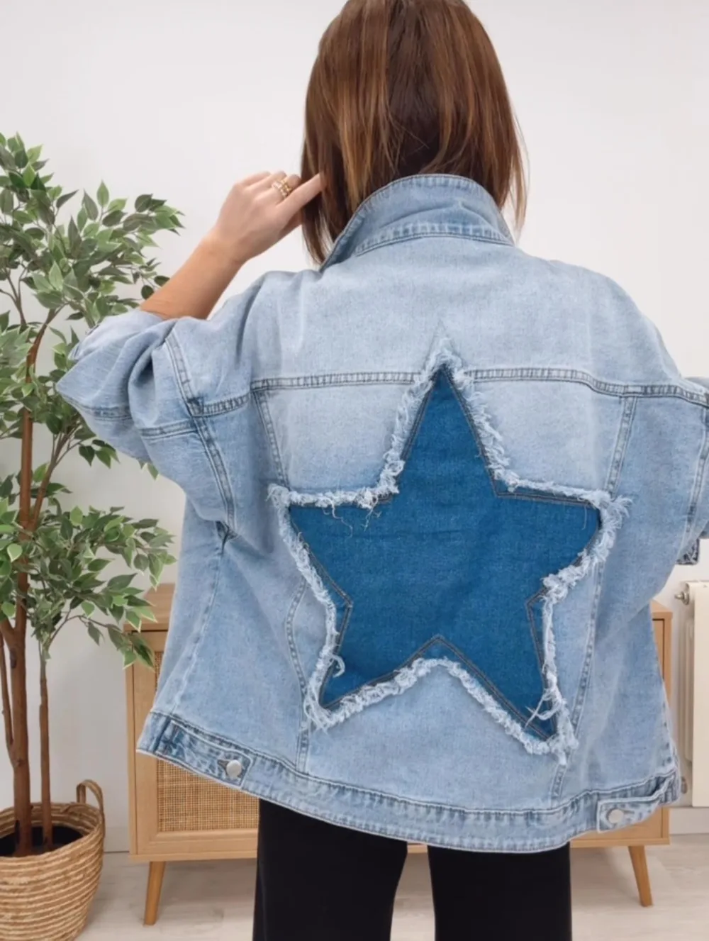 Cazadora denim estrella