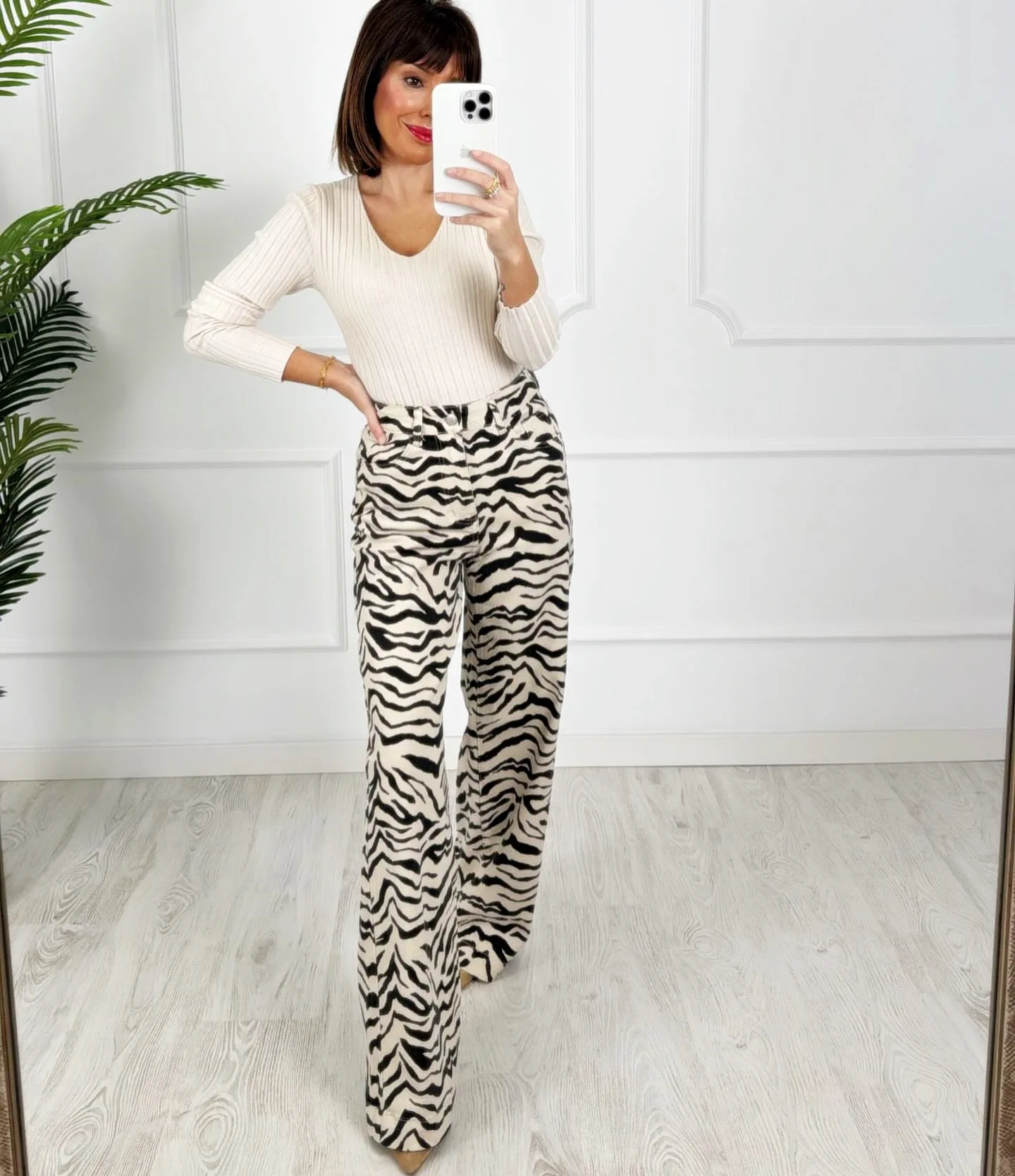Pantalón wide leg cebra - Imagen 2