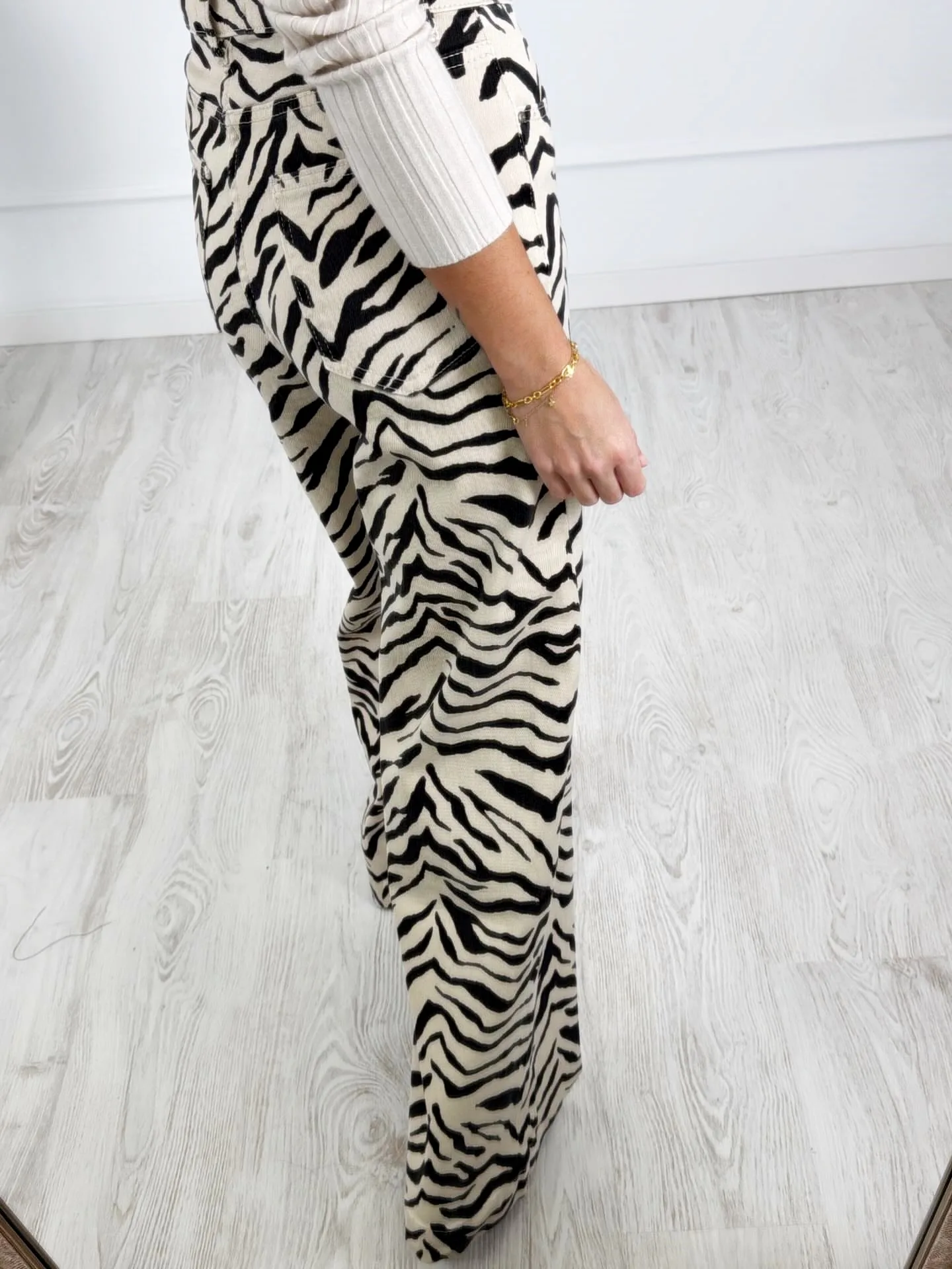 Pantalón wide leg cebra - Imagen 4