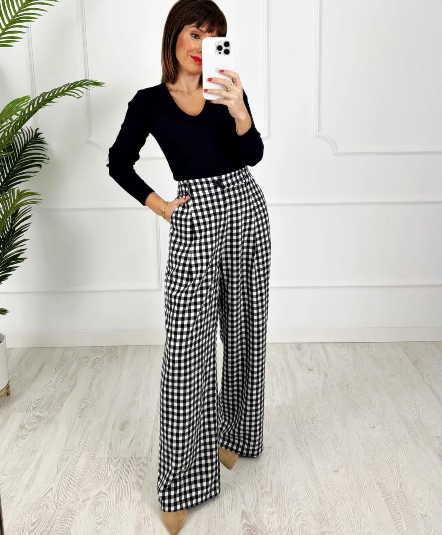 Pantalón vichy marino