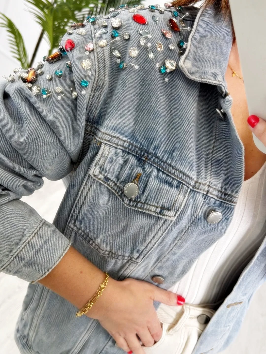 Cazadora joya denim - Imagen 5