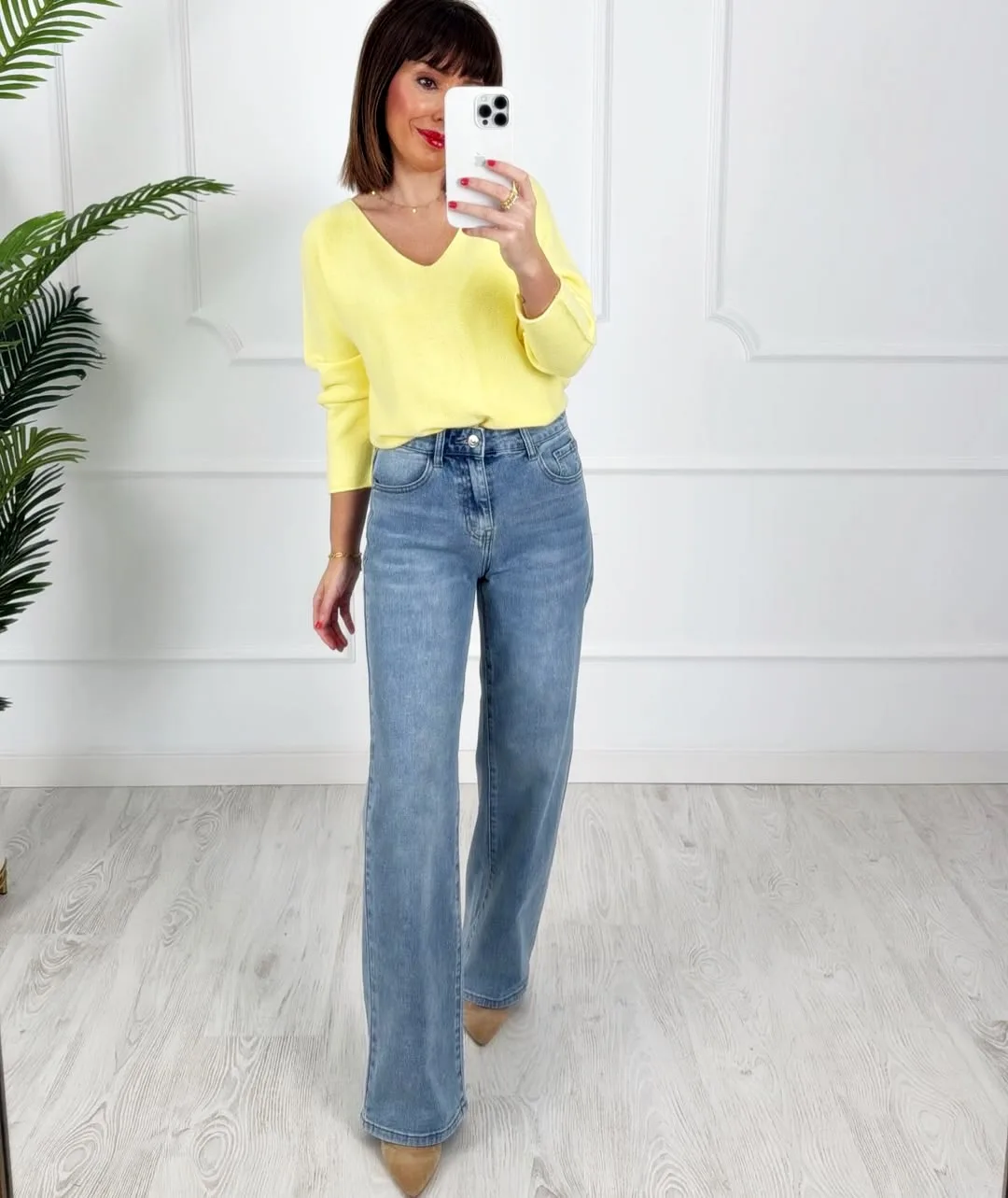 Pantalón estrella tachas denim - Imagen 2