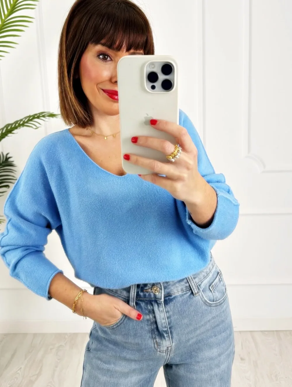 Jersey pico azul