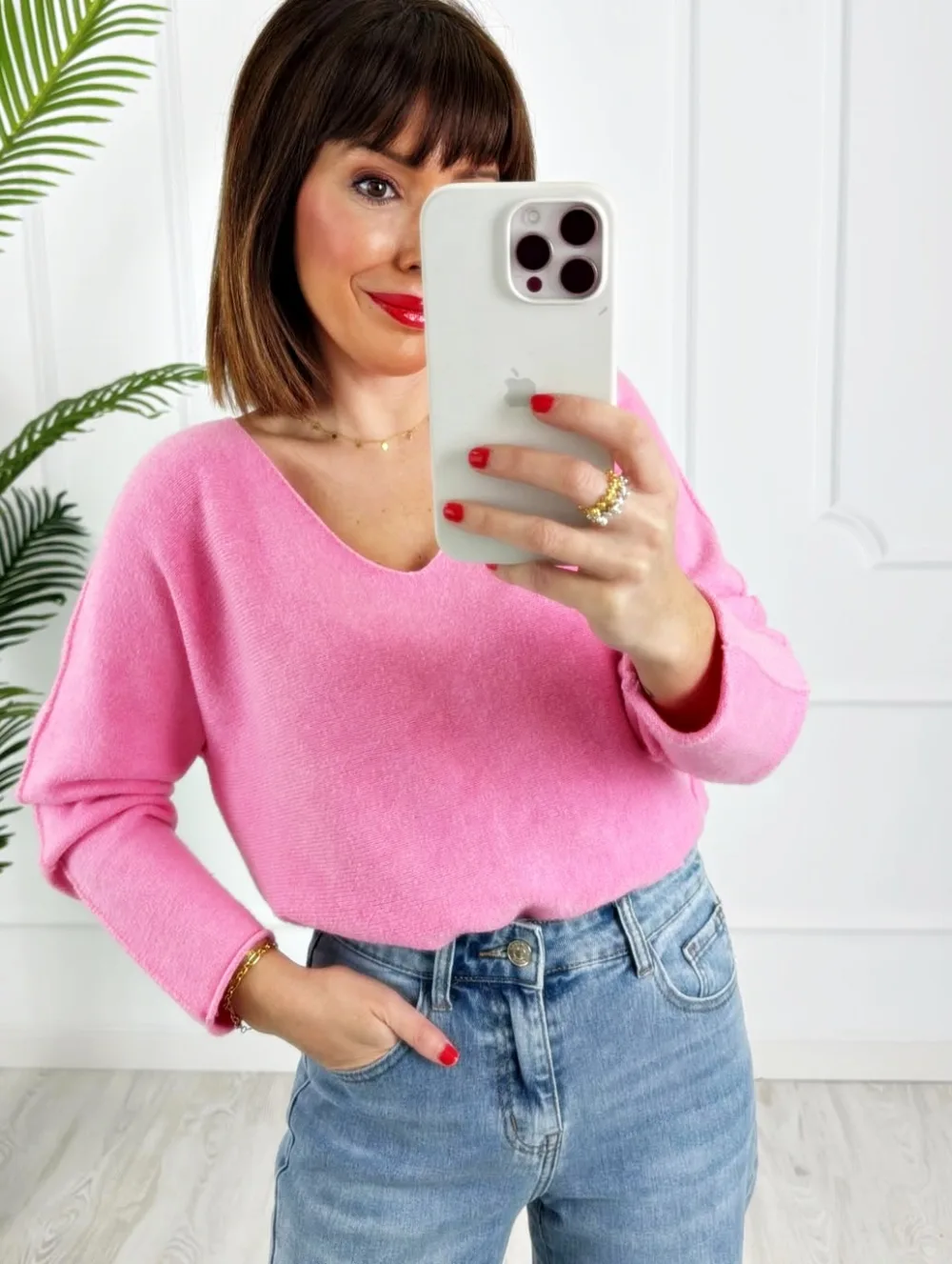 Jersey pico rosa