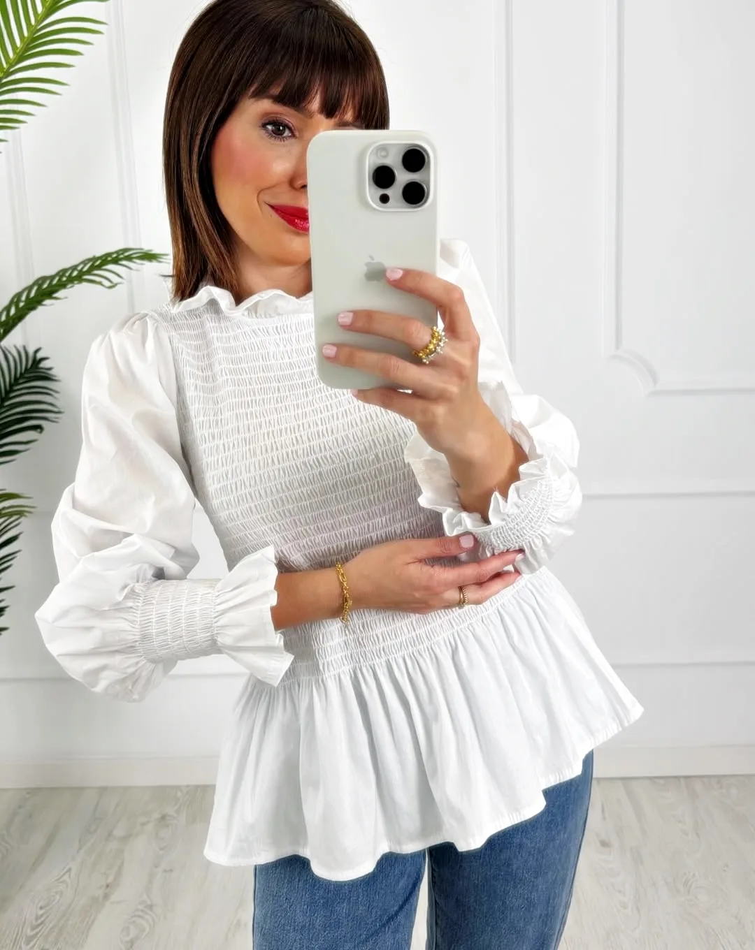 Blusa nido blanca - Imagen 2