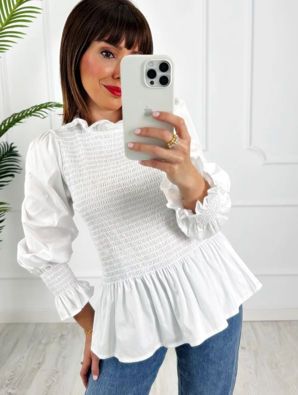 Blusa nido blanca