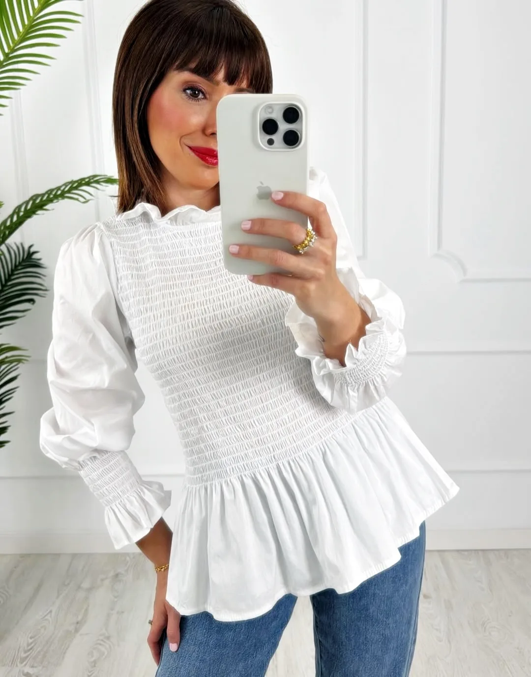 Blusa nido blanca