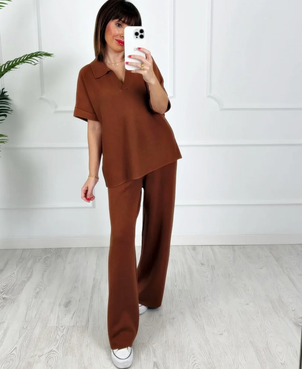 Conjunto Polo camel