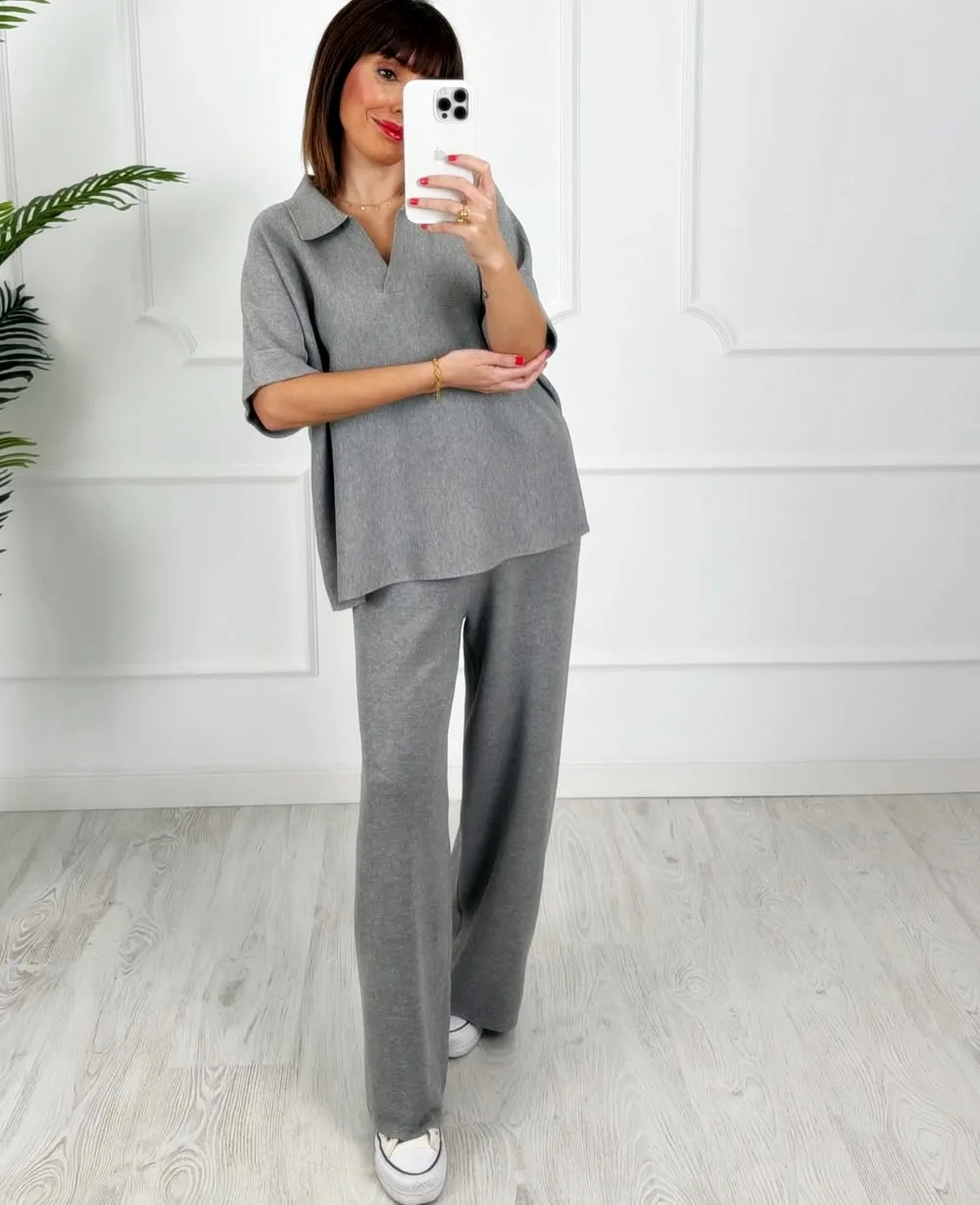 Conjunto Polo gris