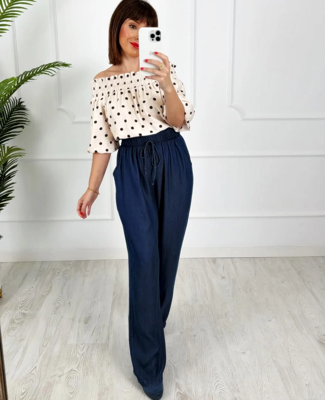 Blusa lunares beige - Imagen 4