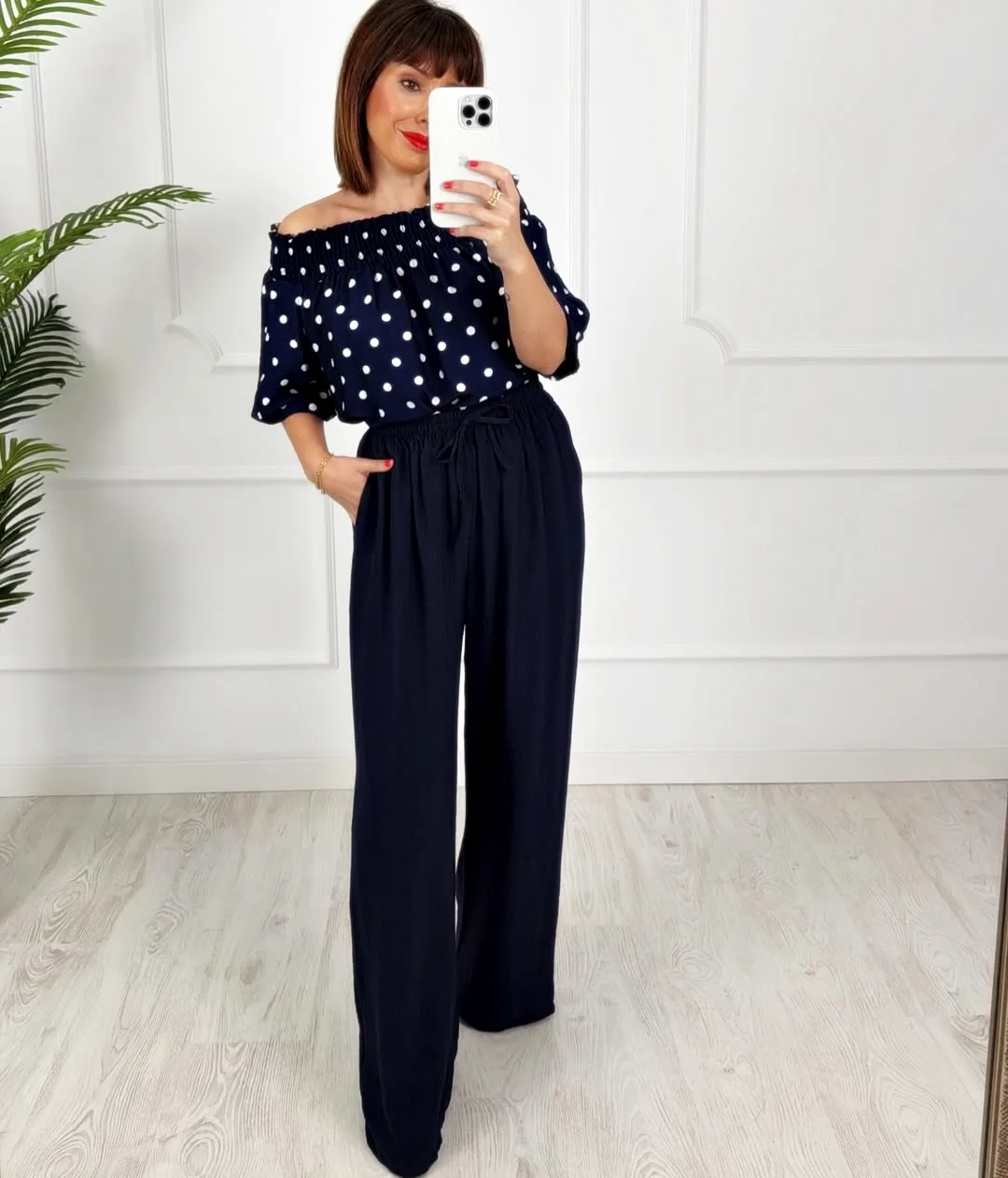 Blusa lunares marino - Imagen 8