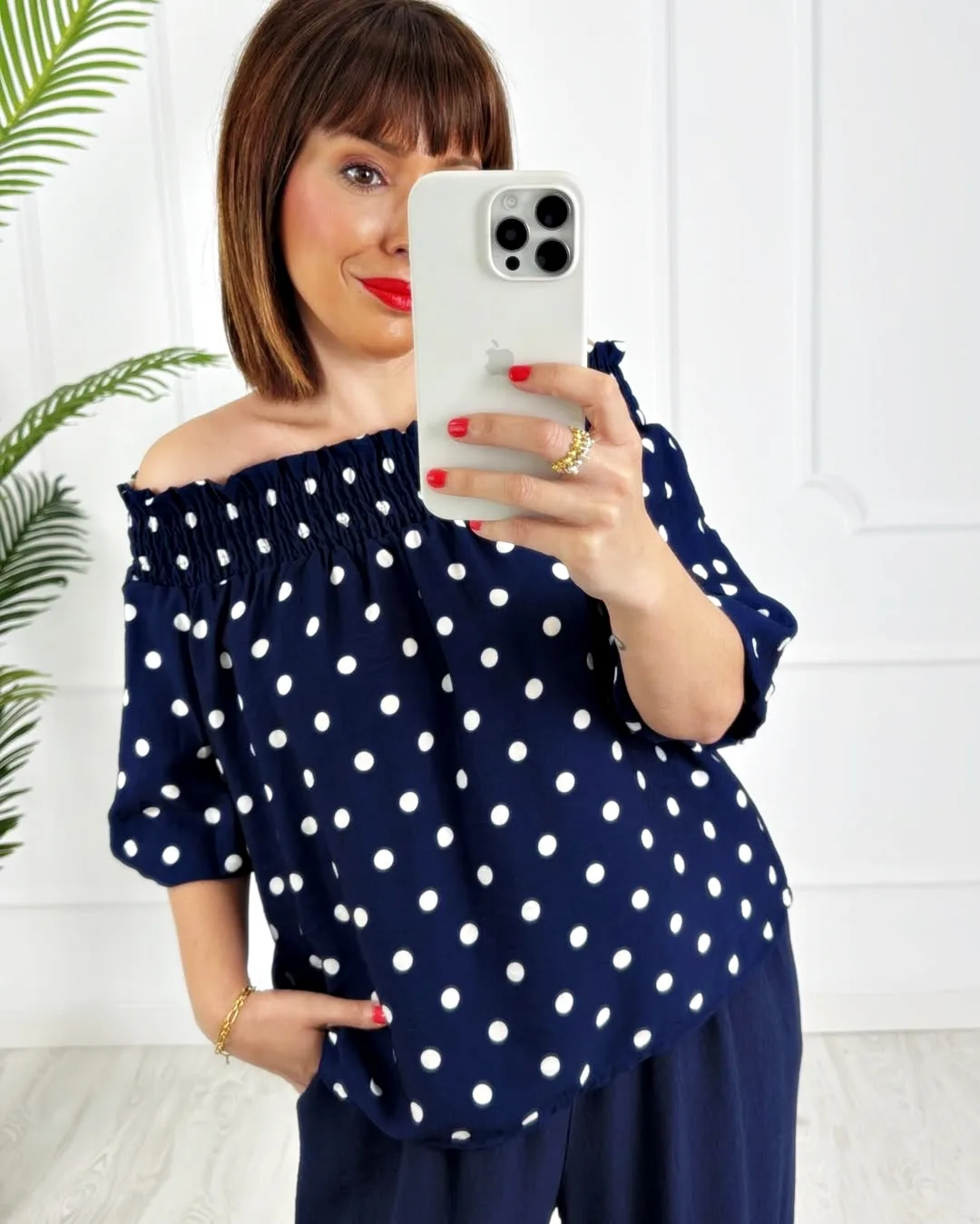 Blusa lunares marino - Imagen 6