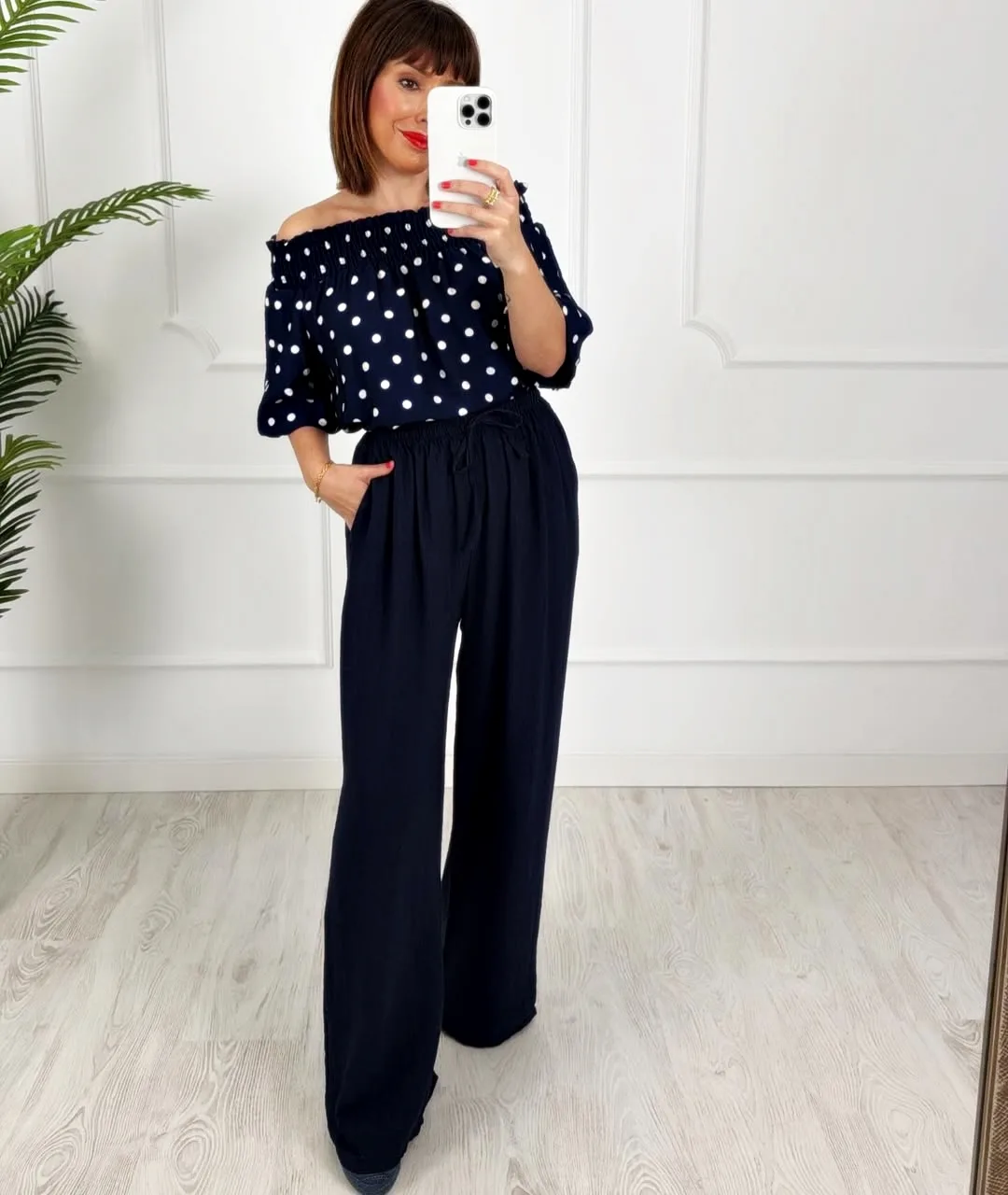 Blusa lunares marino - Imagen 7