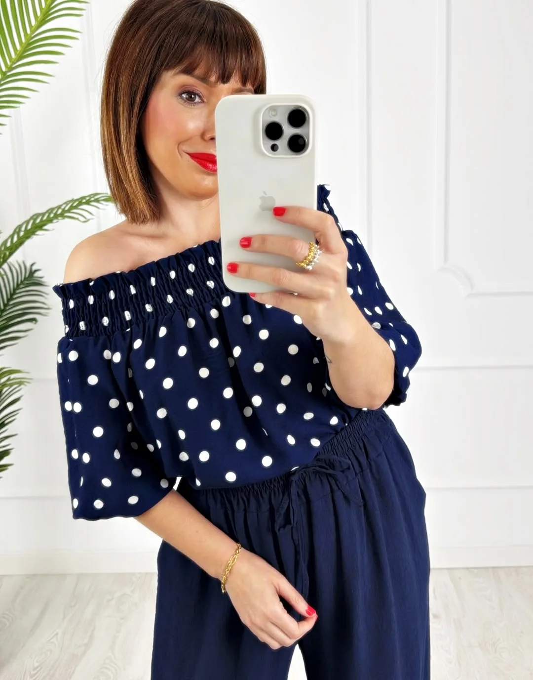 Blusa lunares marino - Imagen 5