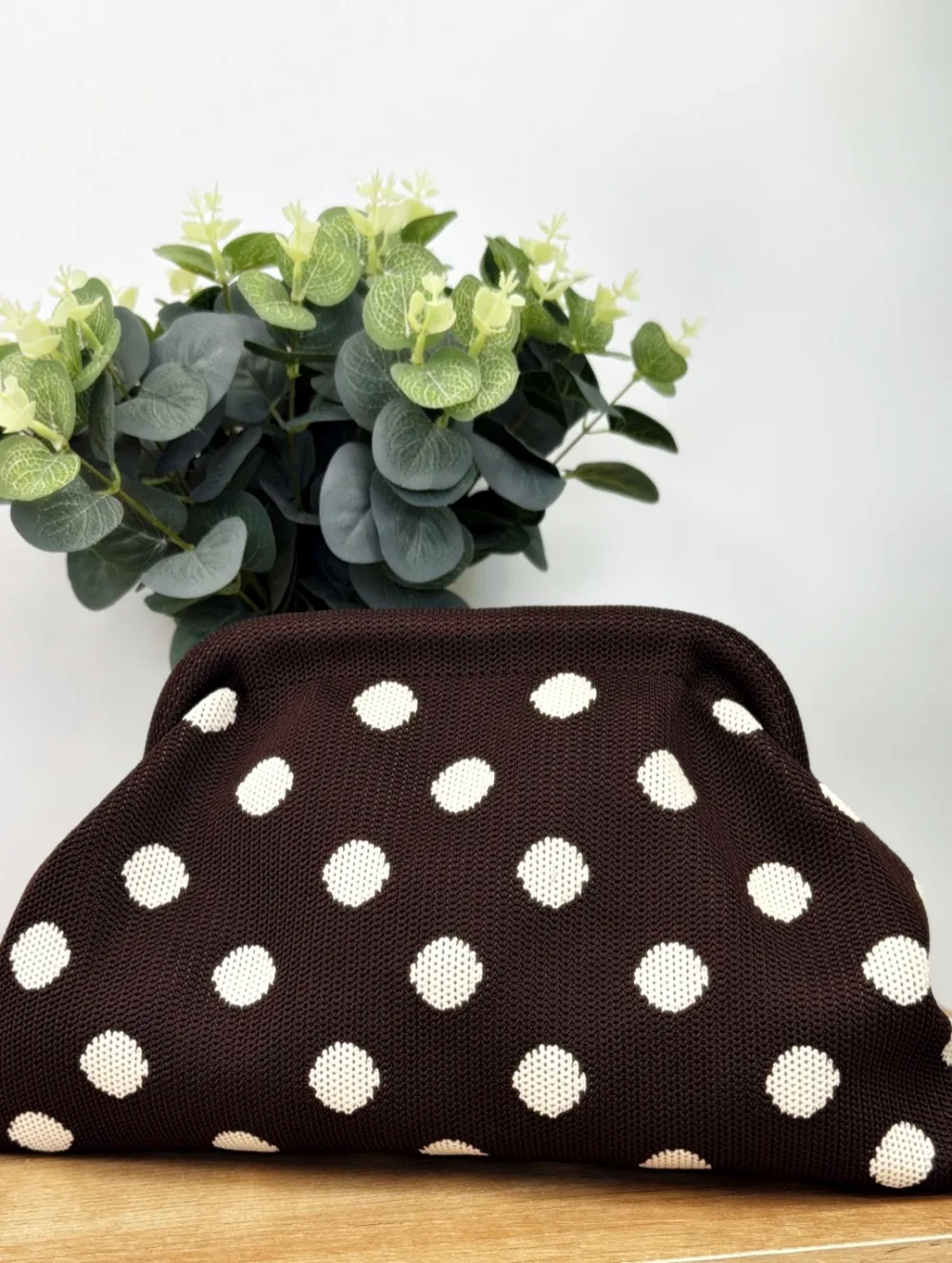 Bolso lunares marrón