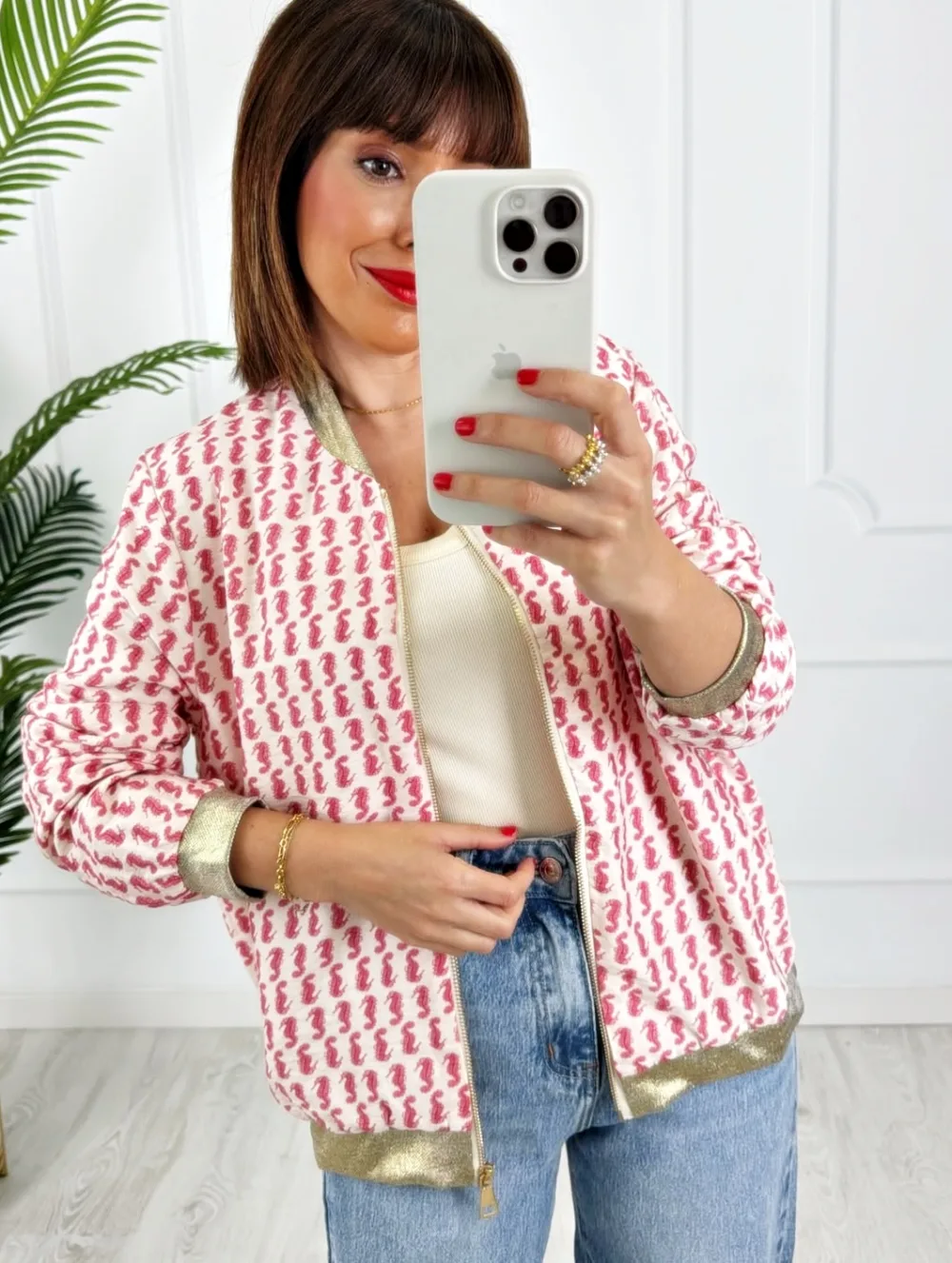 Bomber caballitos de mar rosa
