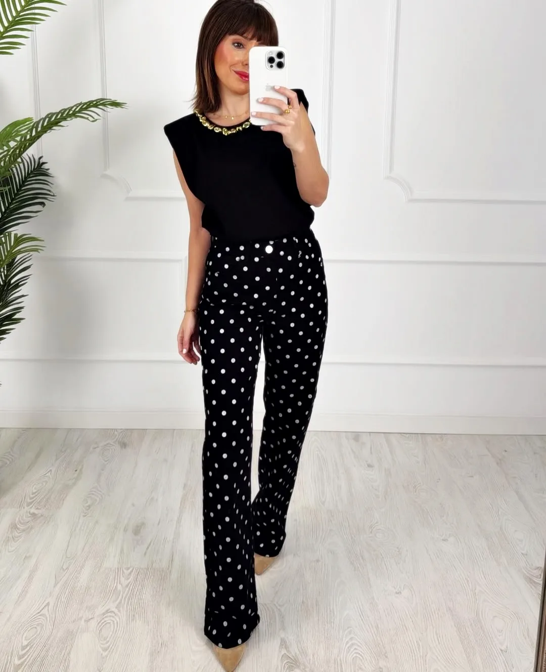 Pantalón lunares negro - Imagen 2