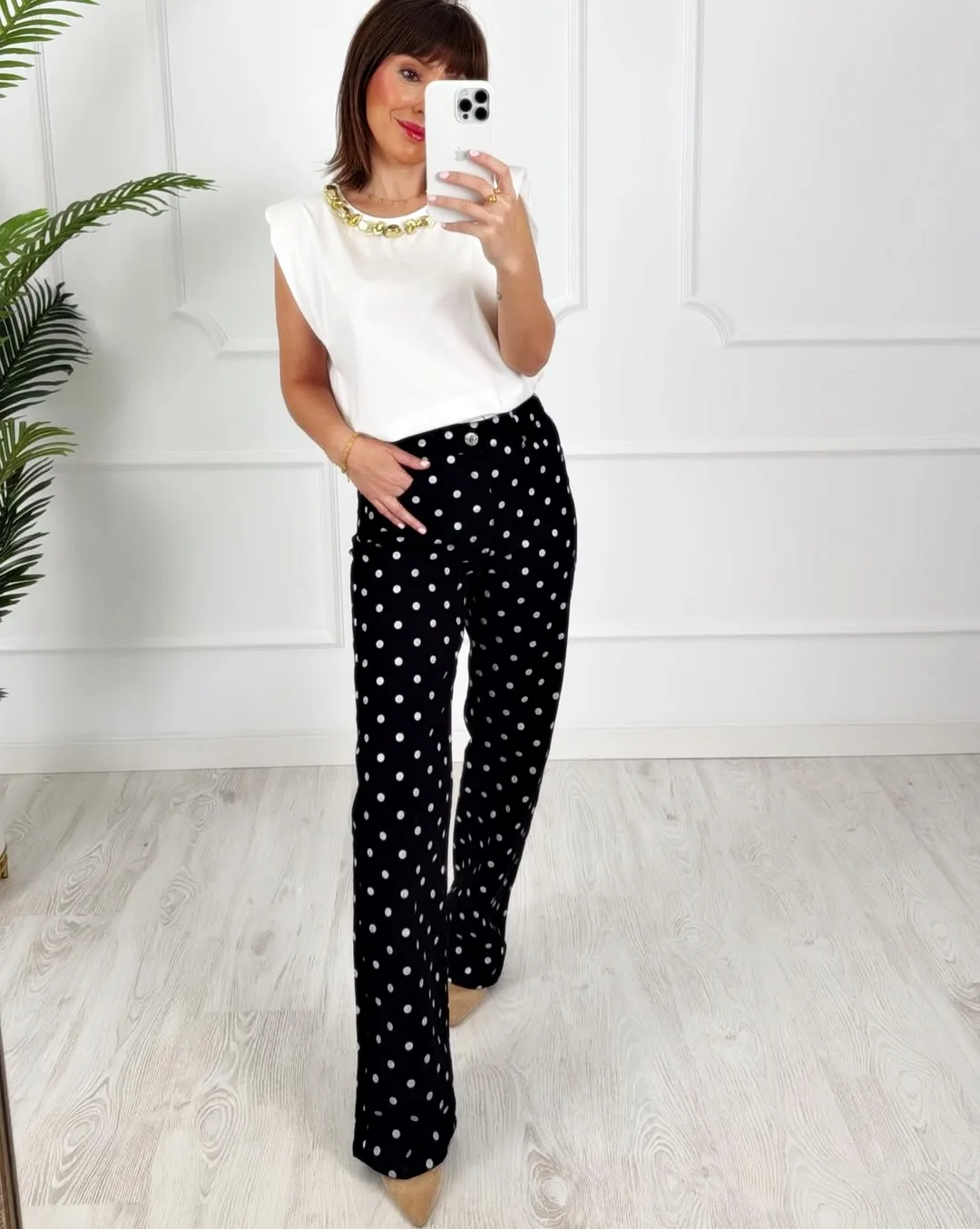 Pantalón lunares negro - Imagen 3
